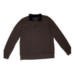 Mens large Bedford Rib Quarter Zip Sweater